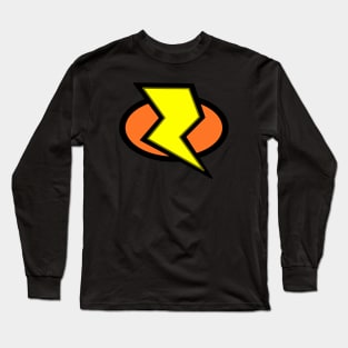 Lightning Bolt Logo - Orange Long Sleeve T-Shirt